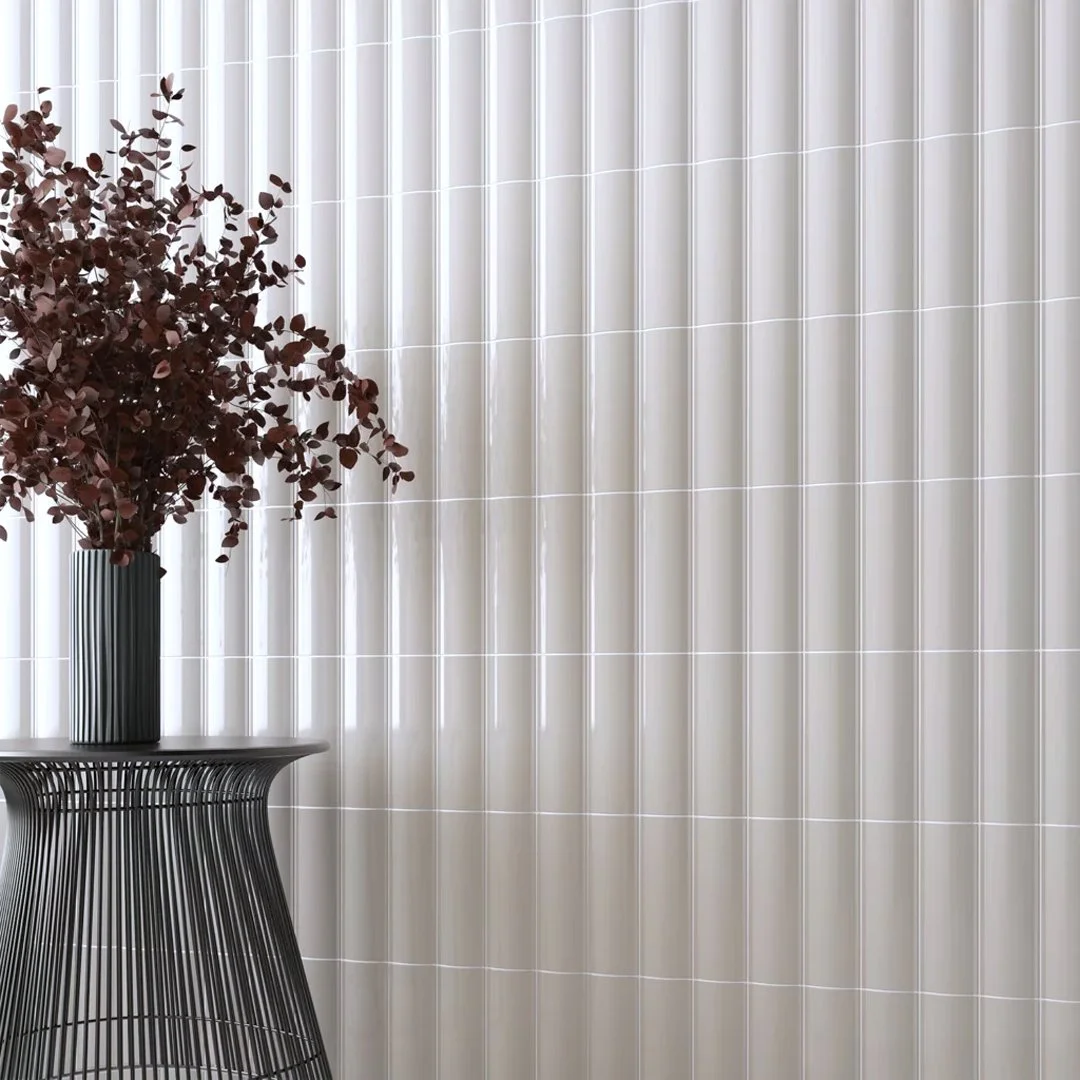 Vivo White Metro Wall Tile - tile detail view, Newlook Dublin