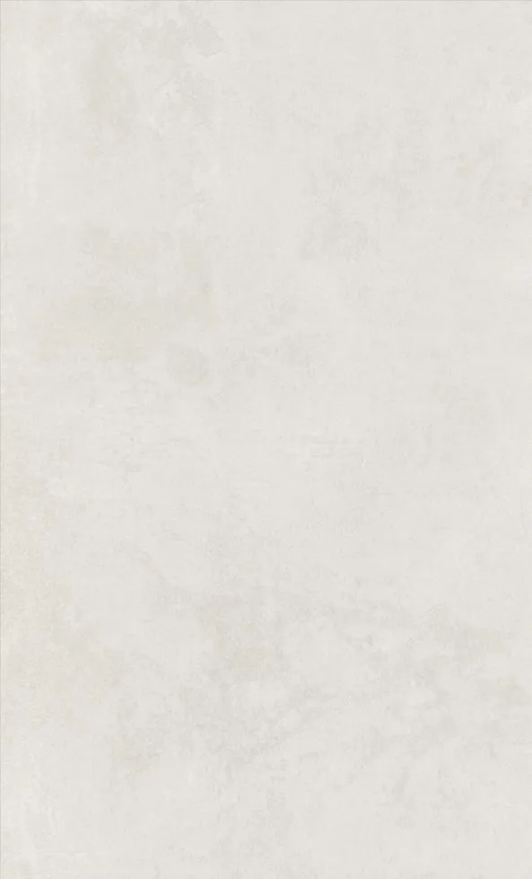 Pale pearl white ceramic wall tile with soft concrete-look finish