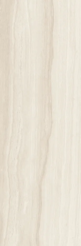 Tall beige satin wall tile showing flowing vertical marble-effect veining